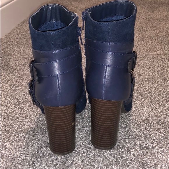Navy JustFab ankle boots - Picture 2 of 7